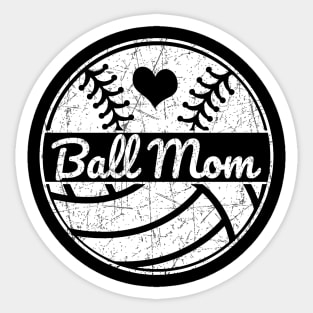 Ball Mom Softball Mom Volleyball Mom Softball Baseball Mom Sticker